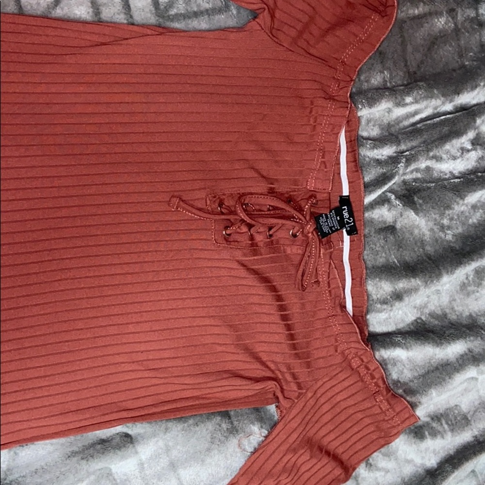 longe sleeve off the shoulder